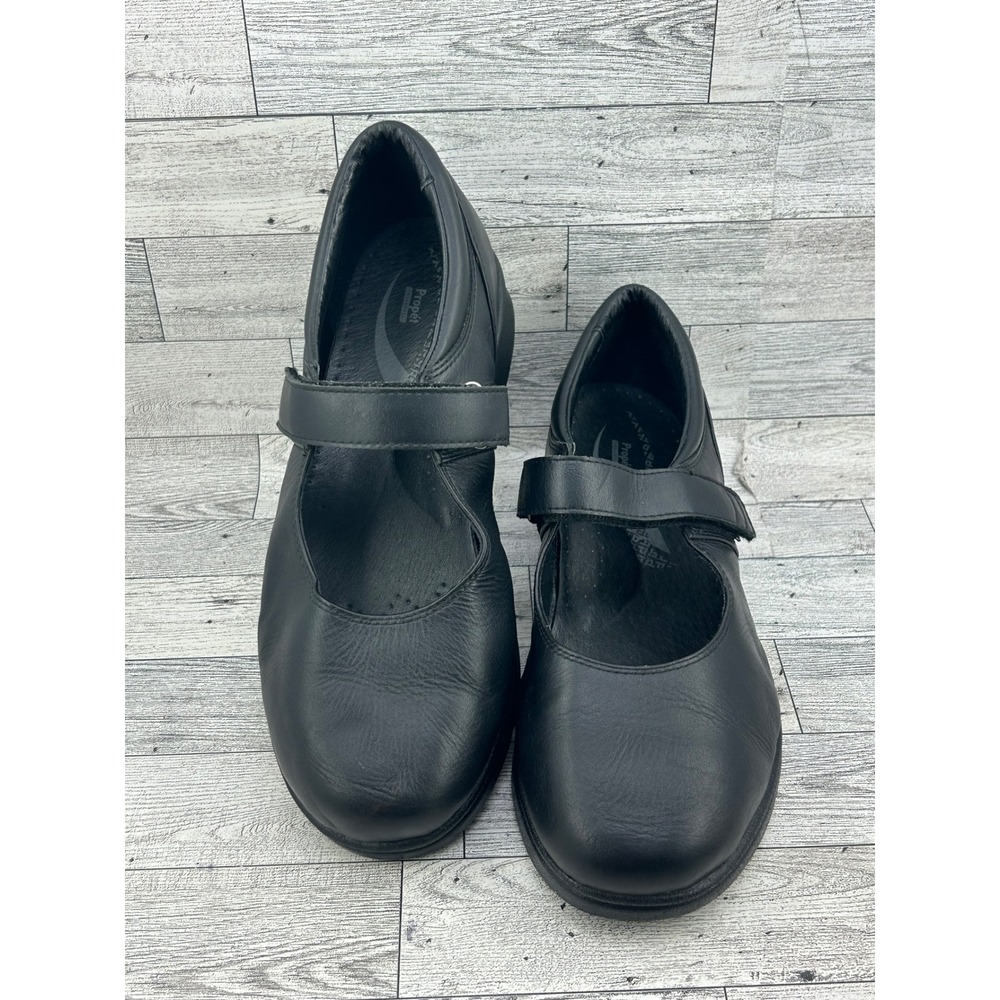Propet Preferred W0029 Black Leather Mary Jane Shoes Women Sz 10 4E Extra Wide